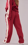 Oversized Embroidered Side Panel Sweat Suit Set