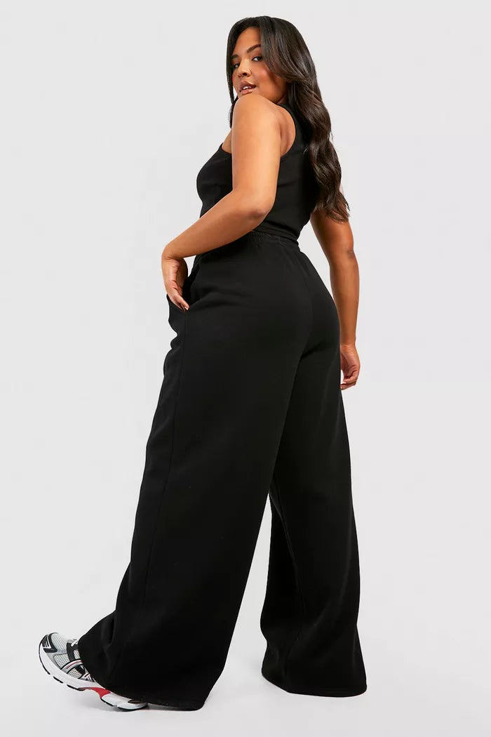 Plus size wide leg joggers hotsell