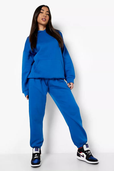 PRETTYLITTLETHING Down Shoulders Royal Tracksuit