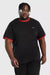 Man Oversized Dash Contrast Ringer T-Shirt