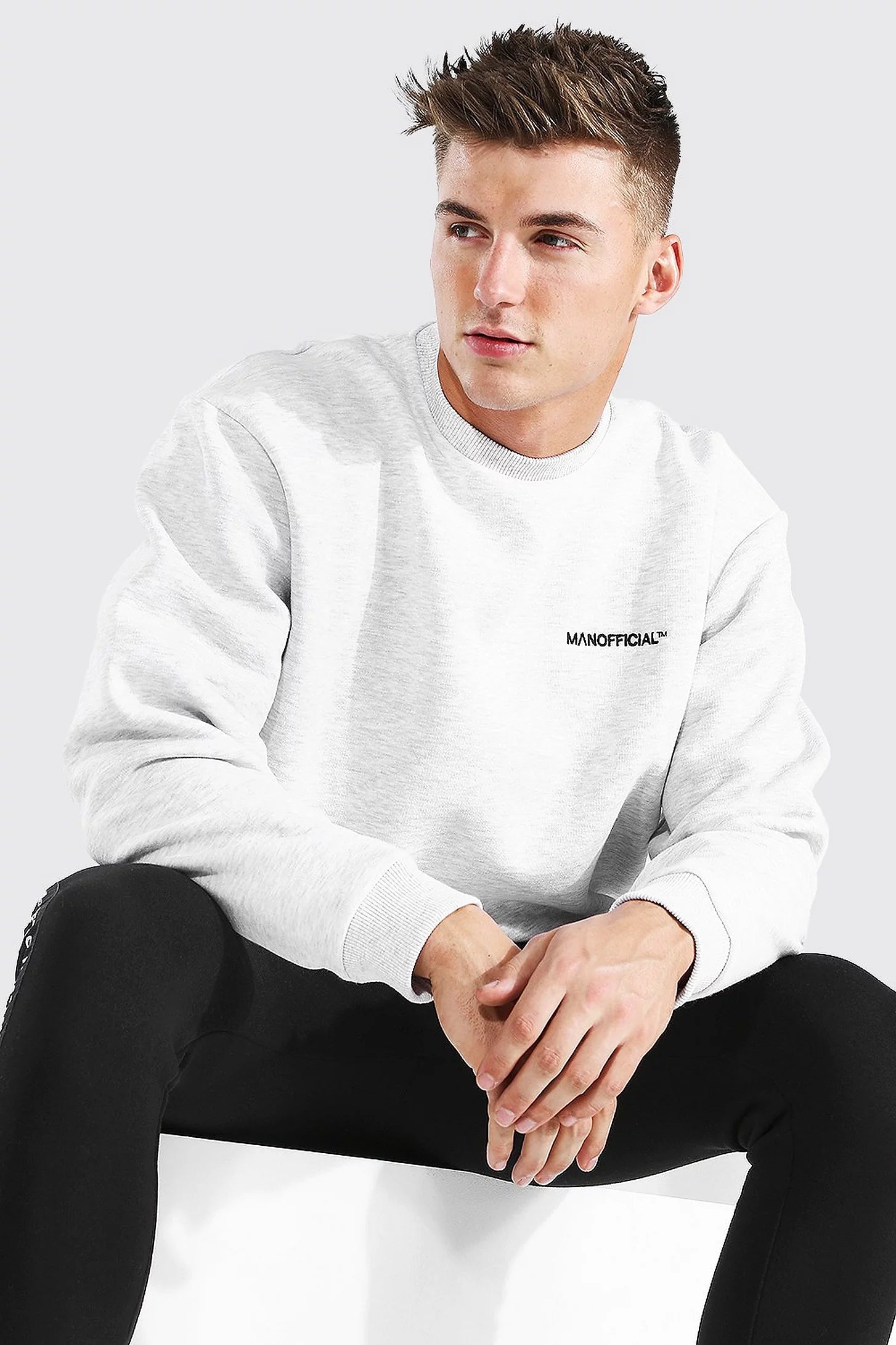 MAN OVERSIZED OFFICIAL EMBROIDERED SWEATSHIRT Big Brands Small