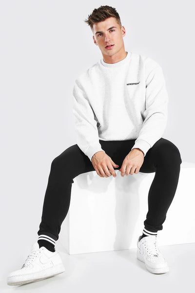 MAN OVERSIZED OFFICIAL EMBROIDERED SWEATSHIRT