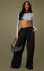 Extreme  Wide Leg Black Heavy Joggers