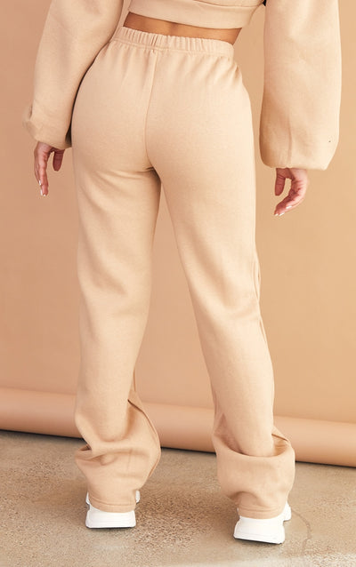 Sand Petite Zip Up Cropped Hooded Tracksuit