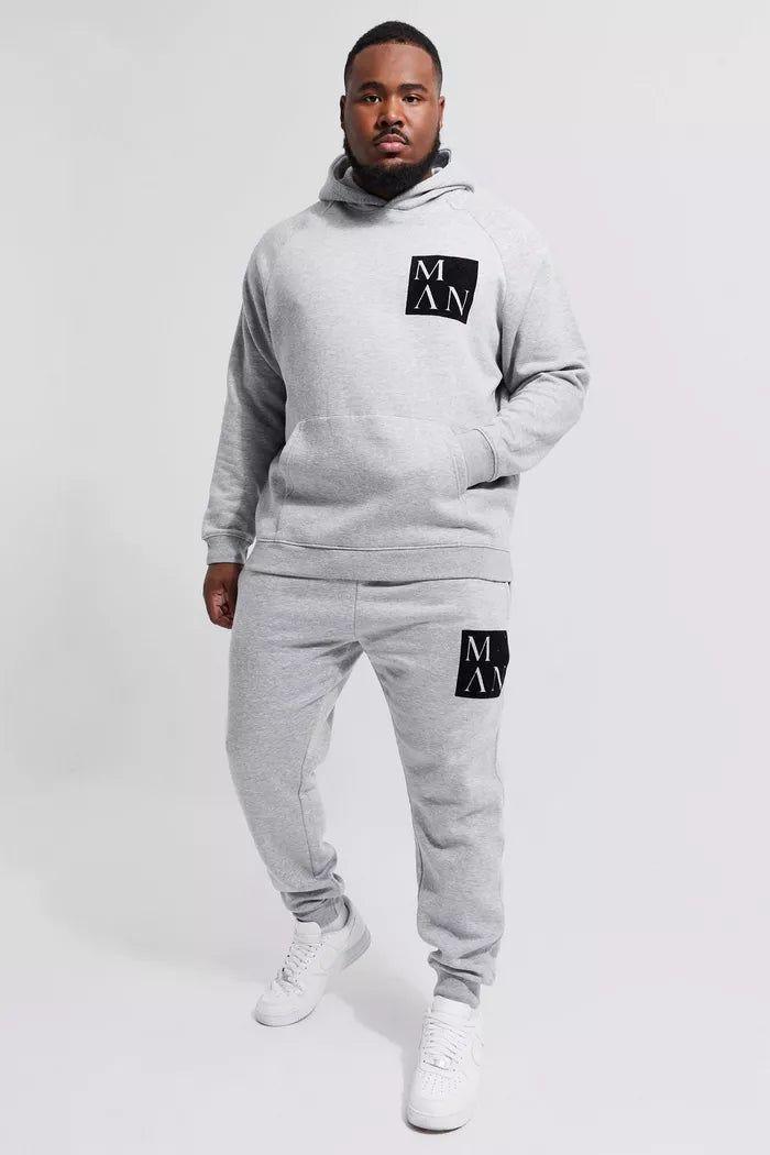 Grey oversized tracksuit sales