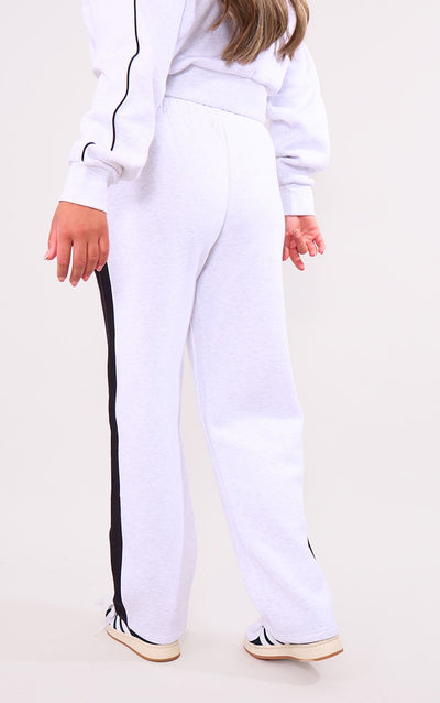 Cropped Hoodie Side Panel Suit Set