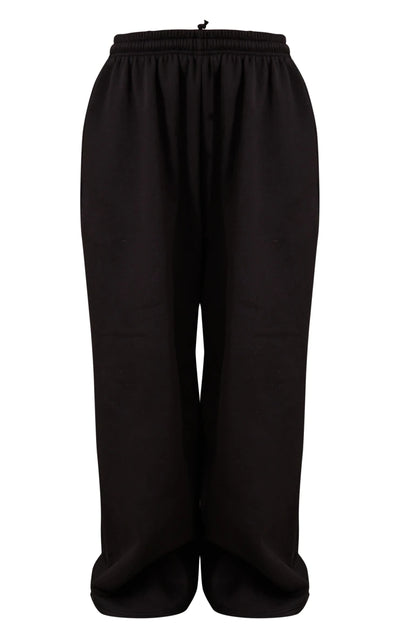 Extreme  Wide Leg Black Heavy Joggers