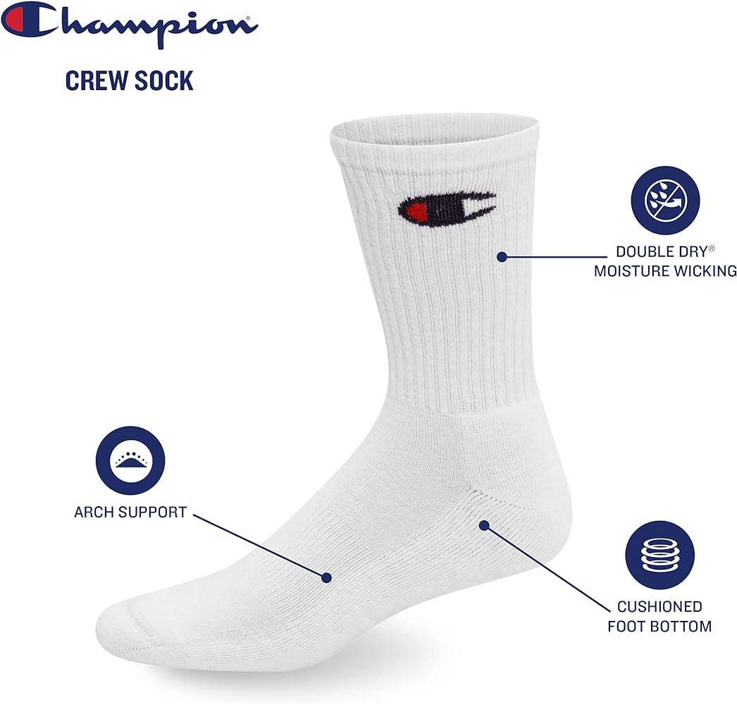 Mens white champion socks best sale