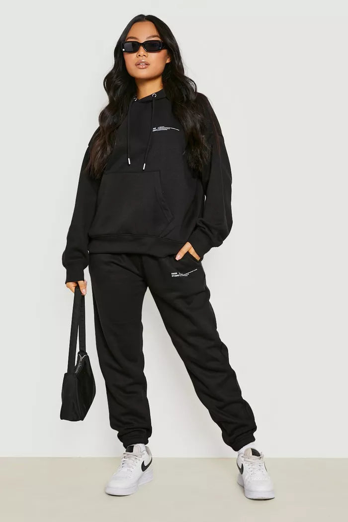 All black sales jogger suit